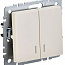 Выключатель 2-кл. СП BRITE ВС10-2-1-БрКр 10А с индик. механизм беж. IEK BR-V20-1-10-K10